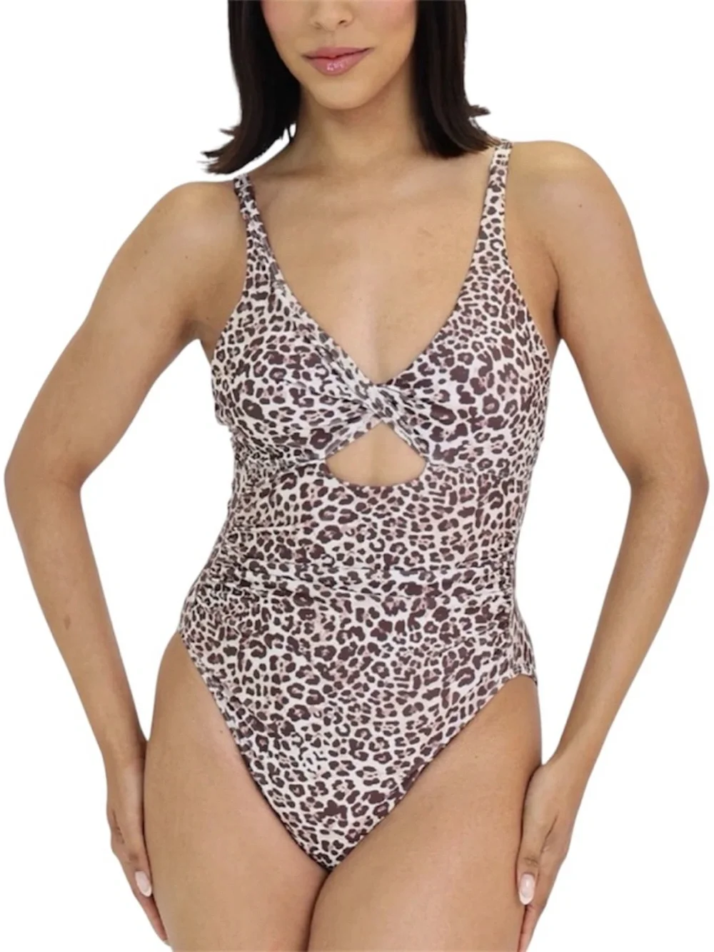 Tahari Animal Print One-Piece Swimsuit Size XL